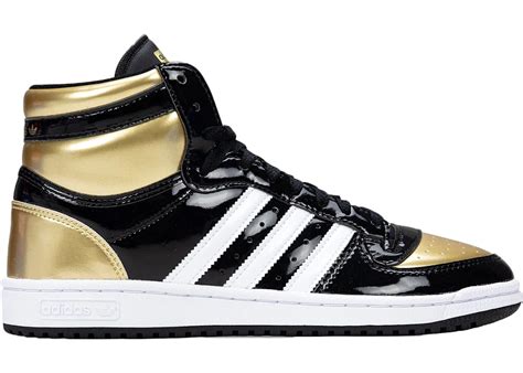 adidas Top Ten Black Gold Patent Men's .